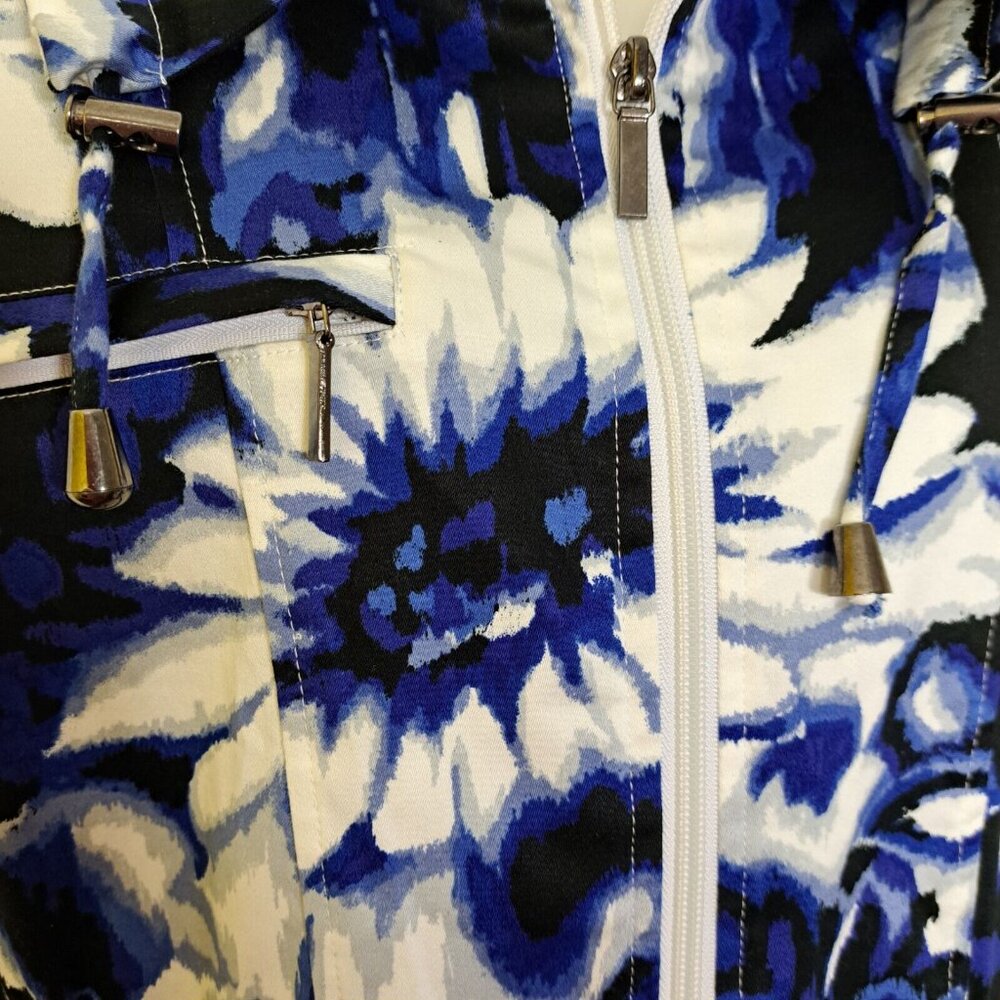 Sportelle Floral Full Zip Jacket Size Medium - Picture 4 of 7